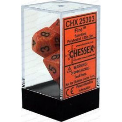 Chessex - Polyhedral 7-Die Set Speckled Dice (36) - Fire