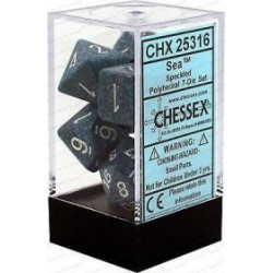 Chessex - Polyhedral 7-Die Set Speckled Dice (36) - Sea